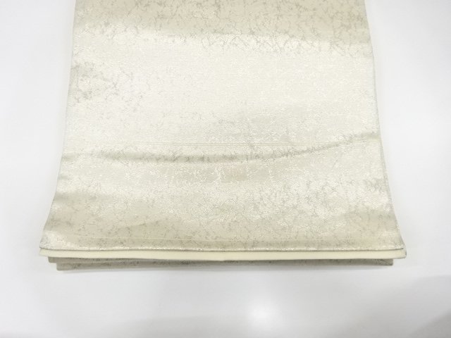  アンティーク　金彩　光悦垣に菊・藤模様開き名古屋帯（額縁仕立て）